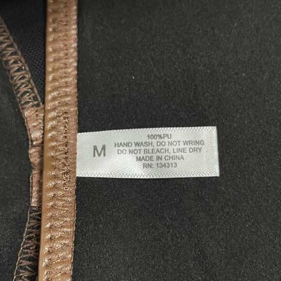 Faux Leather Longline Bralette Top Size M Dark Brown NWT - Picture 8 of 10